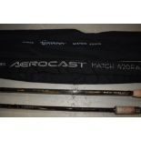 Two Shimano fishing rods Catana Match 450 FA 15ft and Aerocast 14ft Match 420