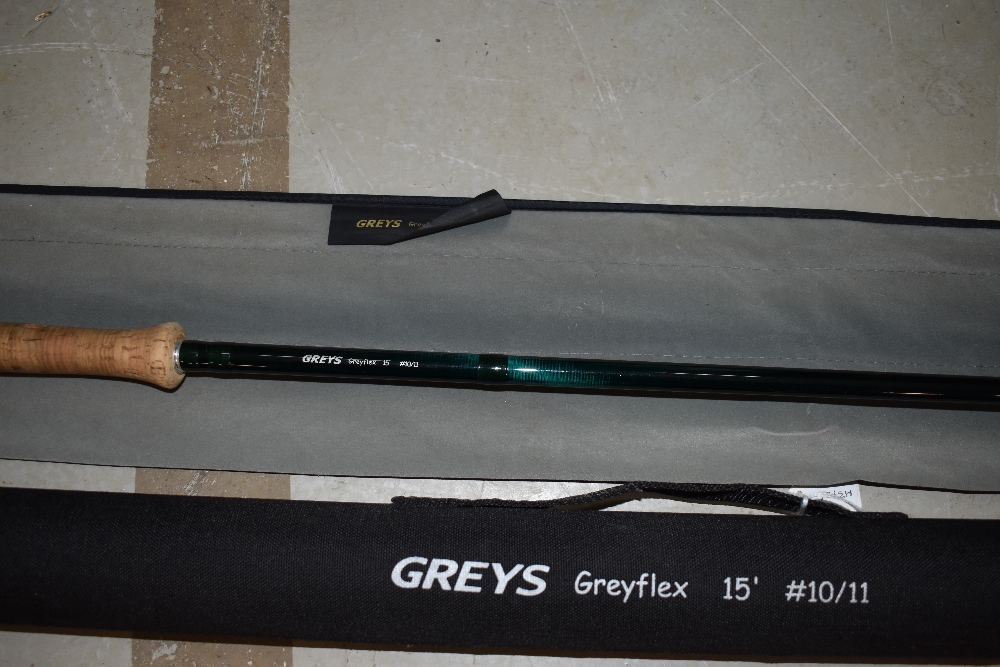 A Greys Greyflex 15 foot Fishing Rod in hard case