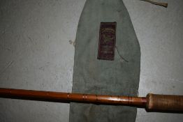 A 10ft split cane fly rod by Cummins of Darlington called The Gannet in original sleeve