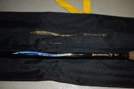 A Browning Carbon 13ft Match rod with sleeve