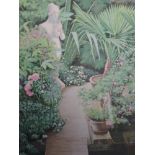 A Ltd Ed print, Aldama, garden study, numbered 165/220, framed and glazed, 33 x 28cm