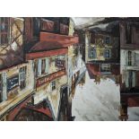 An oil painting, J Daford, Paris Street, indistinctly signed and dated (19)64, 58 x 91cm