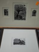 A Ltd Ed print, Christopher Cuncliffe, cottage, numbered 252/800, signed and dated (19)87, framed