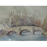 A watercolour, Neil Taylor, River Kent, Kendal, signed and dated (19)77 and attributed verso, framed