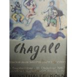 A print, poster, after Chagall, Werke aus sechs Jahrzehnte, Sep-Oct 1967, 114 x 80cm
