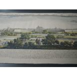 An engraving, The South West Prospect of the City of Carlisle, 18th century, later coloured, 34 x
