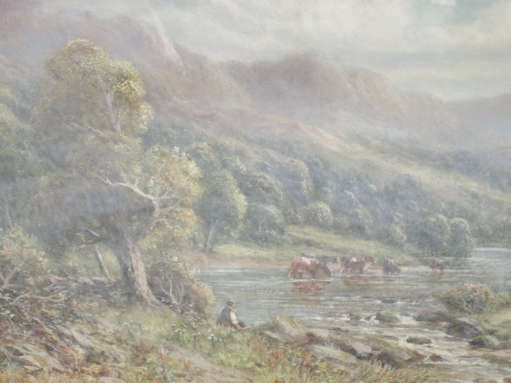 A pair of oil paintings, R Hammond, Near Dolgelly, mountainous river landscapes, 19th century, - Image 2 of 2