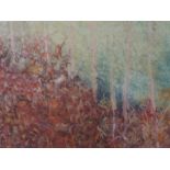A Pastel sketch, Ben Holgate, October morning, Silverdale, signed, framed and glazed, 40 x 54cm