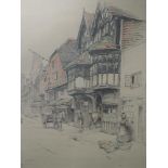 Two prints, after Cecil Aldin, Old English Inns series, The Bell Inn, signed, framed and glazed 41 x