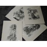 Four engravings, 19th century Lakeland views, 18 x27cm (2), 21 x 27cm and 27 x20cm