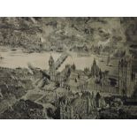 A engraving, after W L Wyllie and H W Brewer, Birds eye view of London as seen from a Balloon, dated