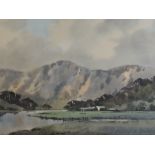 A watercolour, E J W Prior, River Brathay, Ambleside, signed, framed and glazed, 18 x 27cm