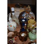 A variety of ceramics including collectors plates, Carleton Ware candle stick, Hand painted tankard,