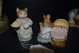 Two figure sets for Beatrix Potter on a BP3A back stamp Humca Munca and Ribby