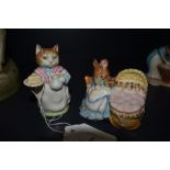 Two figure sets for Beatrix Potter on a BP3A back stamp Humca Munca and Ribby