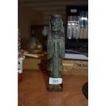A Jadeite style hand carved figure of a worrier or monk approx 8ich high