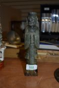 A Jadeite style hand carved figure of a worrier or monk approx 8ich high