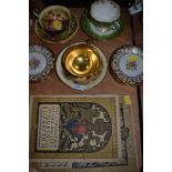 A selection of decorative cups and saucers and small plates, including two variations of Aynsley '