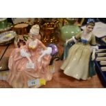 Two Royal Doulton figurines 'Reverie' and elegance