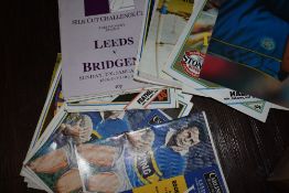 A selection of Leeds Rugby League programmes