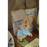 A 1992 John Beswick centenary Peter Rabbit figure, approx 7 inch high,very good condition himself