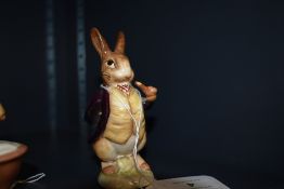 A Beatrix Potter figure on a BP3A back stamp Rare Maroon Jacket Pipe out combination