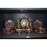 A Royal Crown Derby part tea service in excellent condition throughout comprising of six tea cups,