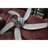 A vintage ceiling fan, approx. Diameter 110cm