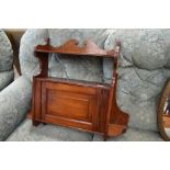 A Victorin mahogany wall shelf with cabinet under, width approx. 70cm