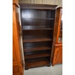 A modern oak, priory style, bookshelf