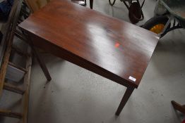 A late 19th/early 20th Century mahogany fold over tea table, on square legs , approx. width 90cm