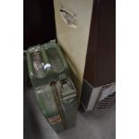 A vintage jerry can, in khaki, military style