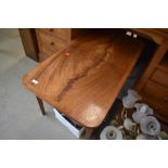 A reproduction flame mahogany coffee table, approx. 92 x 51 cm