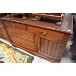 A late Victorian mahogany low sideboard/cabinet, approx. width 113cm height 74cm