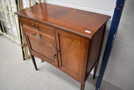 An Edwardian mahogany music cabinet, of nice proportions, approx. width 80cm