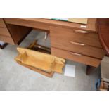 A vintage laminate dressing table or desk, approx. Width 150cm