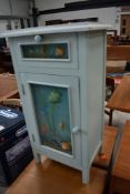 A painted bathroom or bedroom cabinet, with marine decoration, height approx. 70cm