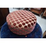 A modern footstool, approx. diameter 80cm