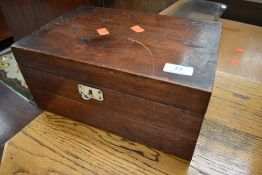 A Victorian stained frame jewellery box, approx. dimensions 32 x 21 x 15cm