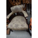 A Victorian mahogany tub chair