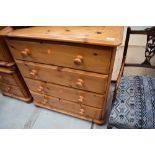 A modern pine bedroom chest of four drawers, approx. width 77cm, height 83cm