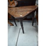 A part Victorian hall table, interesting design, width at widest point approx. 76cm