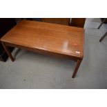 A vintage coffee table , medium stain colour, approx 94x52 cm