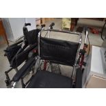 A selection of wheelchairs and walking aids