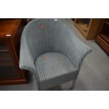 A modern Eastward Lloyd Loom tub chair, in grey