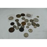 A Small Collection of World Coins including Canada 1867/1917 Dollar, 1837 One Penny Bank Token, 1856