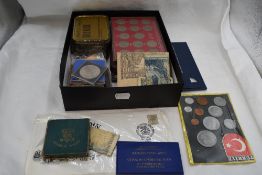 A collection of GB & World Coins including GB 1970 Set, GB 1971 Set, GB 1968 Specimen Set, first &
