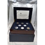 A Royal Mint Her Majesty Queen Elizabeth II 80th Birthday 2006 Silver Proof 17 Coin Collection, with