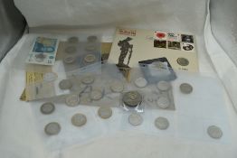 A Collection of GB Coins & Banknotes including £20 1914/18 Silver Coin, Commemorative £2 Coins