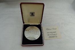 A Falkland Islands 100th Anniversary of Self Sufficiency Commemorative Silver 25 Pound Proof Coin in
